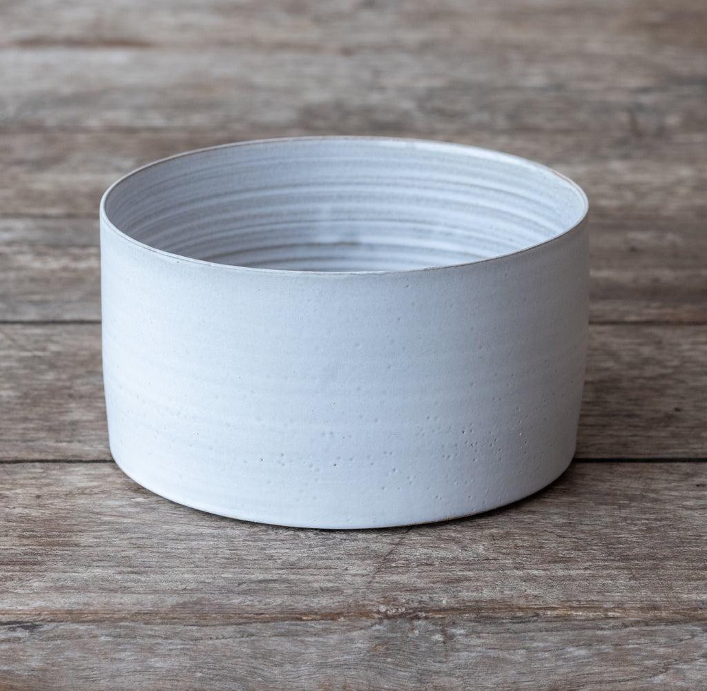 Tracie Hervy Ceramics - C21M White Cylinder Bowl