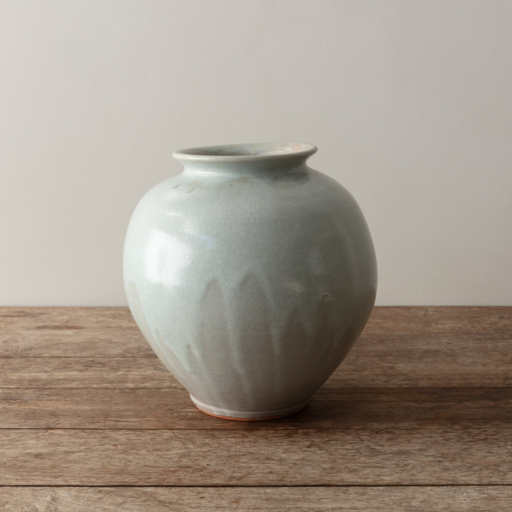 Vintage Japanese Hakuji White Vase, Large