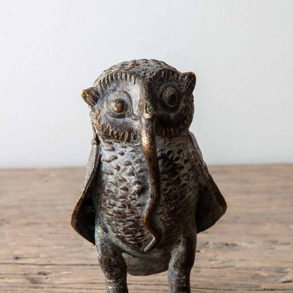 Goldweight Brass Owl