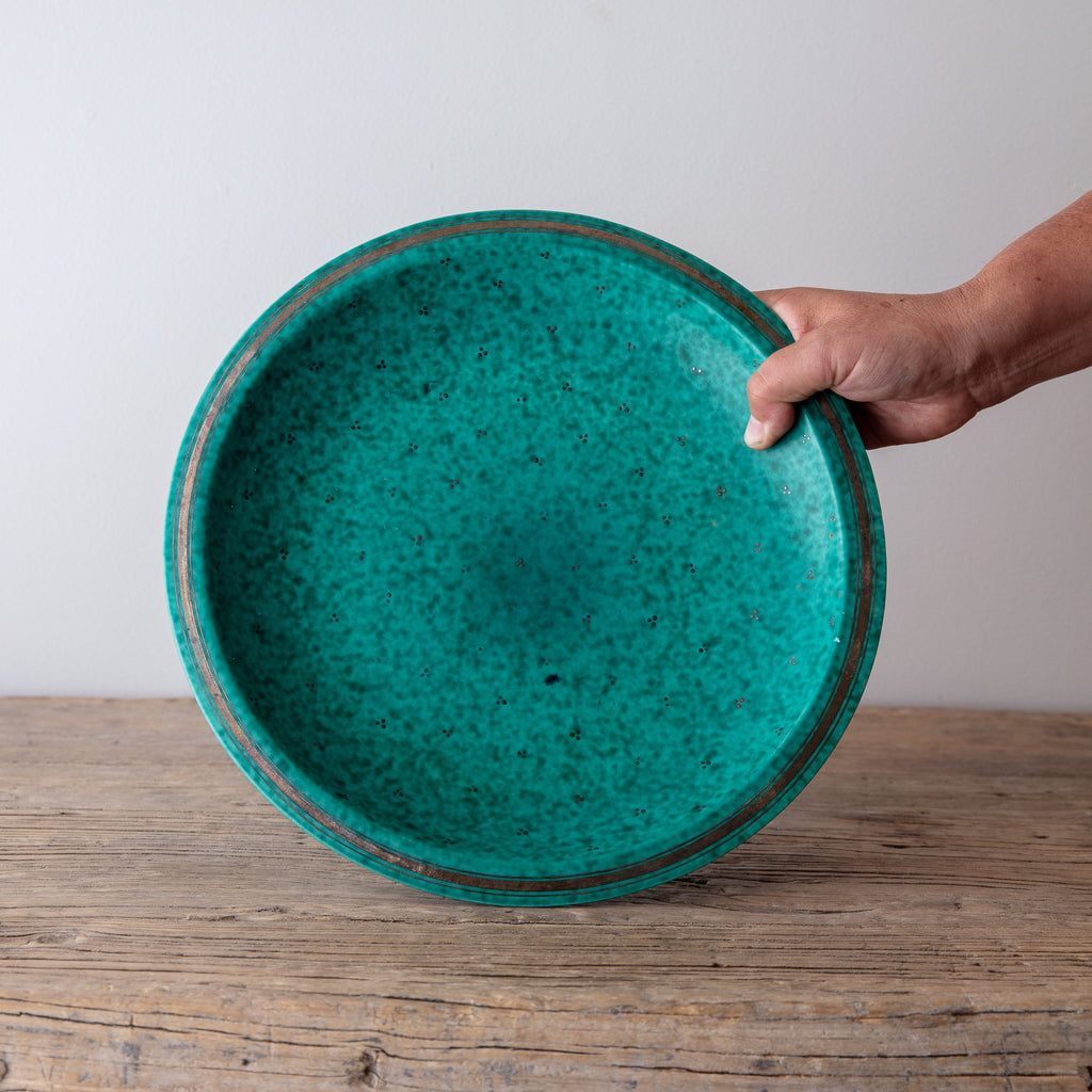 Gustavberg Argenta, Green Platter Round