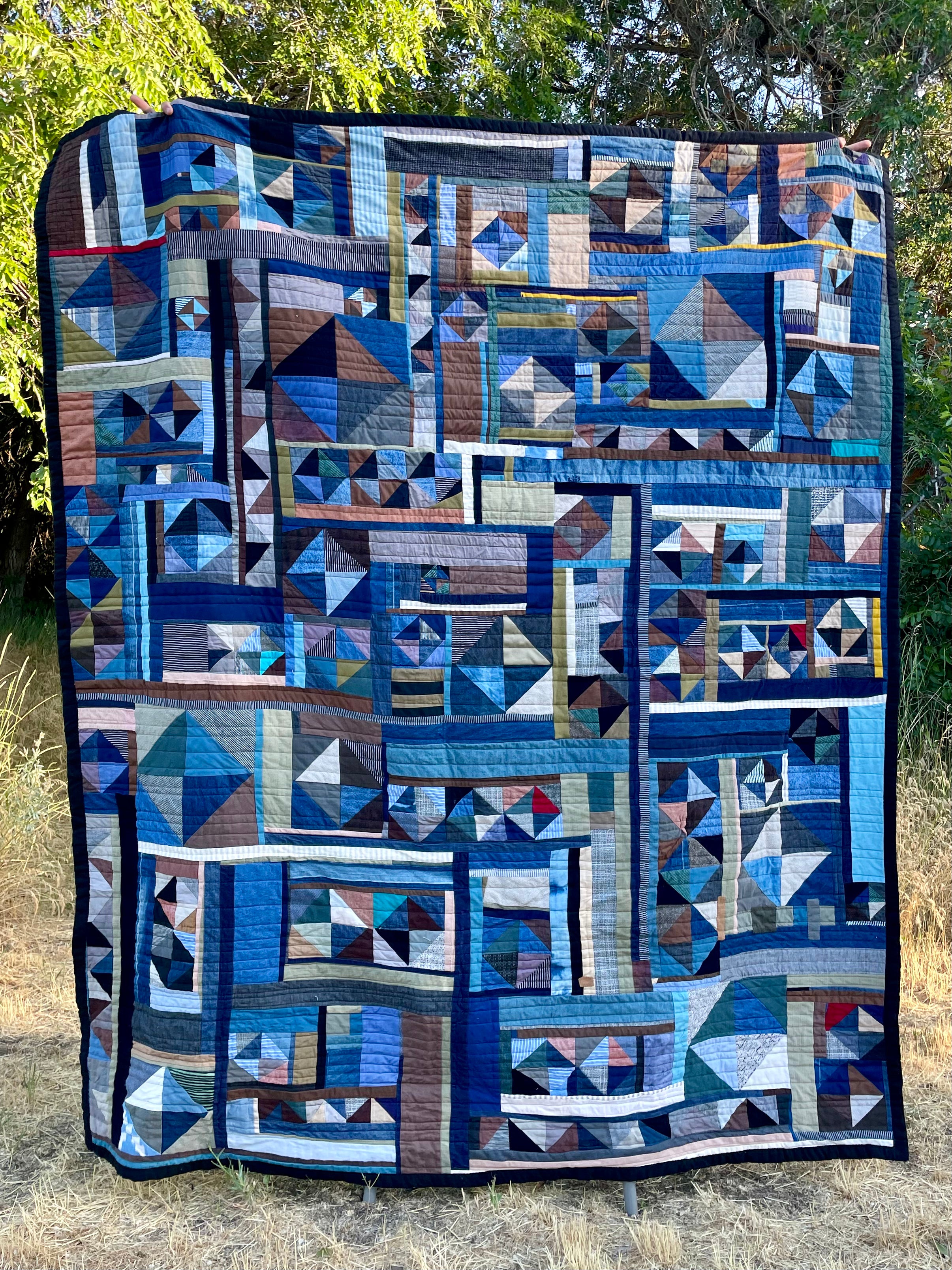 Chad Wentzel, Blue Diamond Quilt, 2024