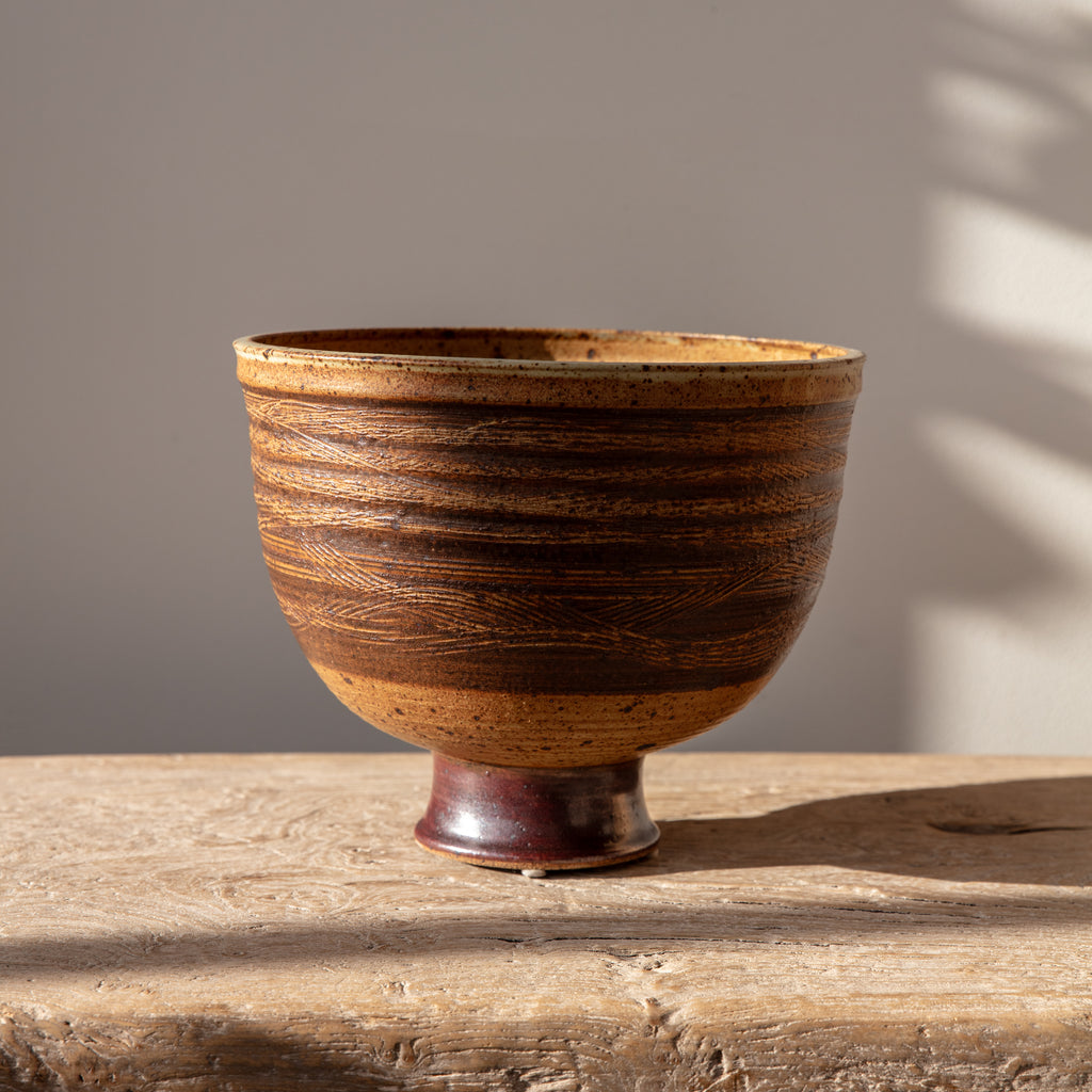 Japanese Ceramic Pedestal Vase