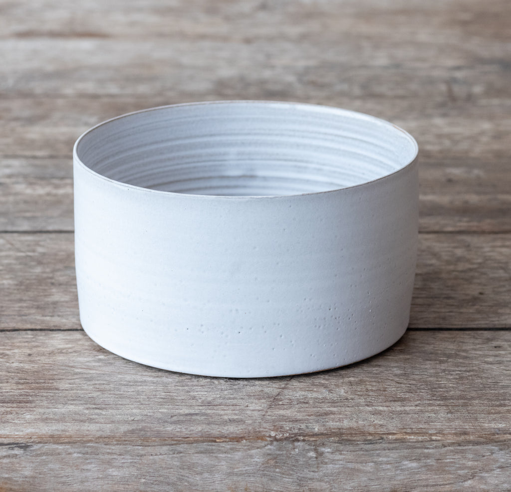 Tracie Hervy Ceramics - C21S White Cylinder Bowl