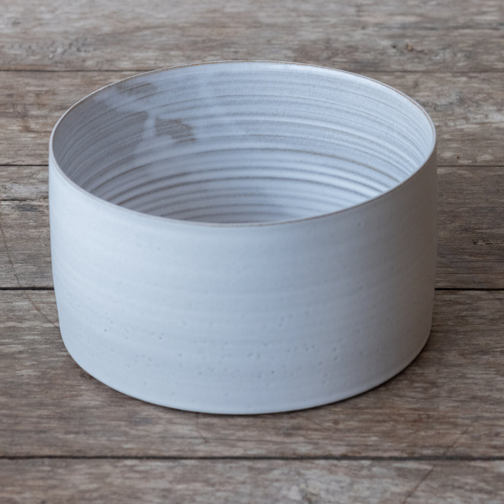 Tracie Hervy Ceramics - C21M White Cylinder Bowl