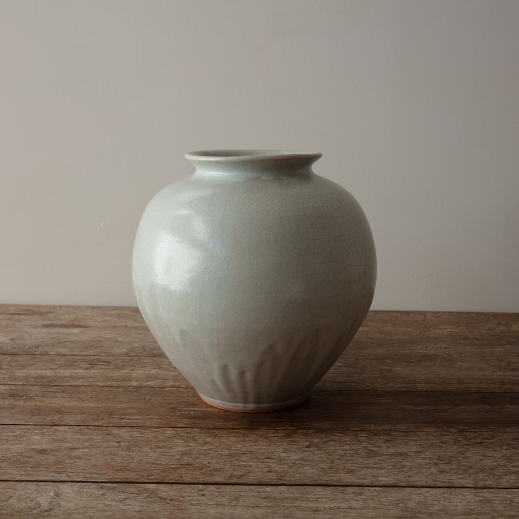 Vintage Japanese Hakuji White Vase, Large