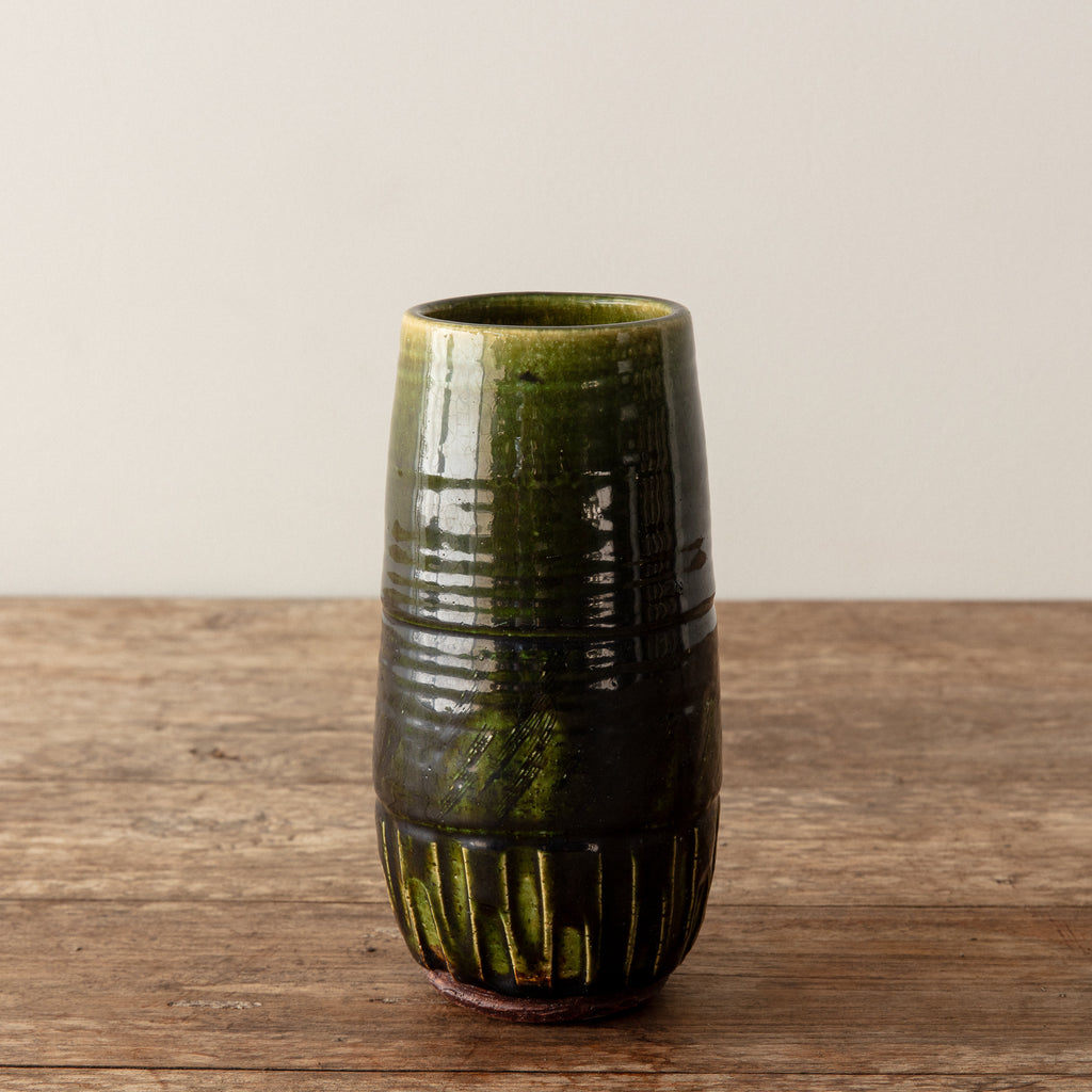 Vintage Japanese Oribe Vase