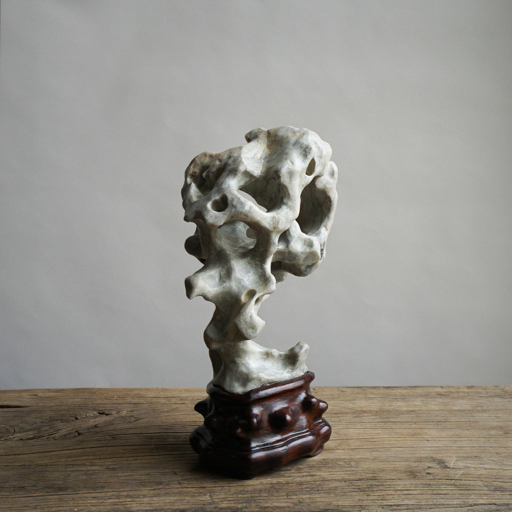 Gongshi - Volcanic Stone Sculpture - Light Grey