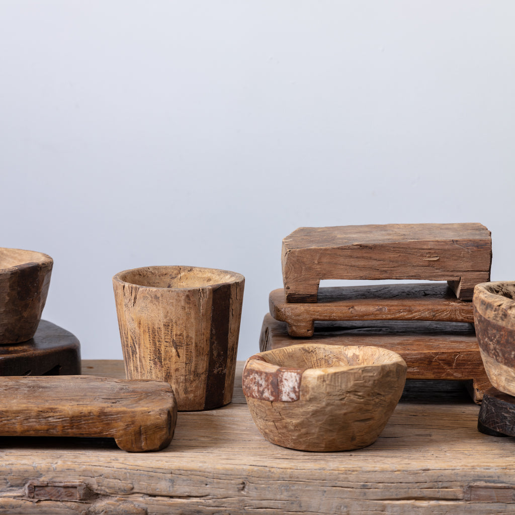 Primitive Wooden Bowl, various