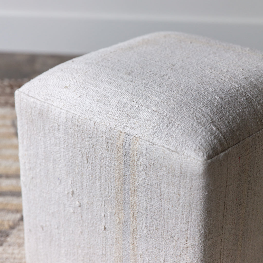 Turkish Hemp Cube Ottoman