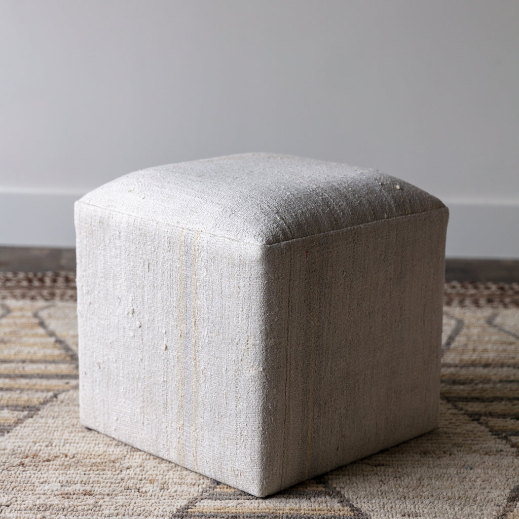 Turkish Hemp Cube Ottoman