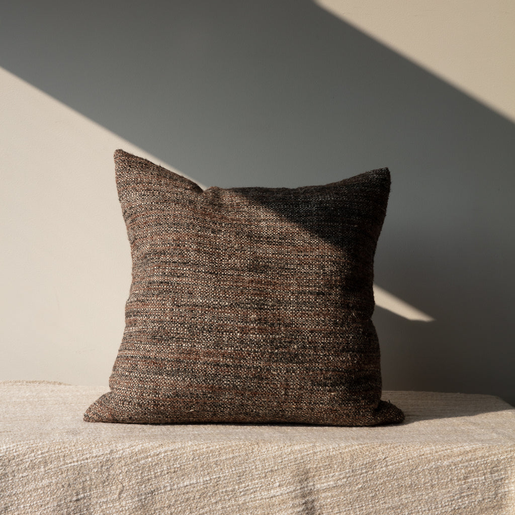Linen Pillow - Naka Brown/Black