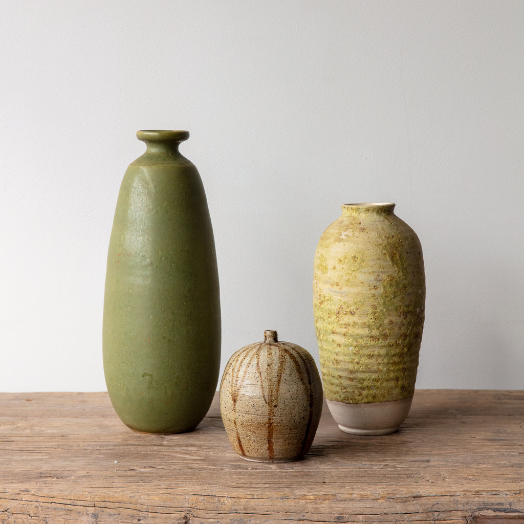 Midcentury Green Vase