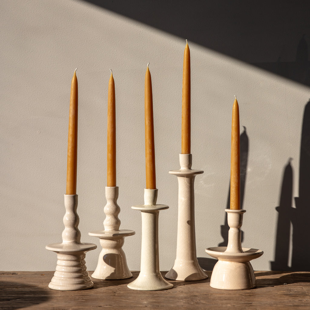 Quill Ceramic Candlestick - Medium