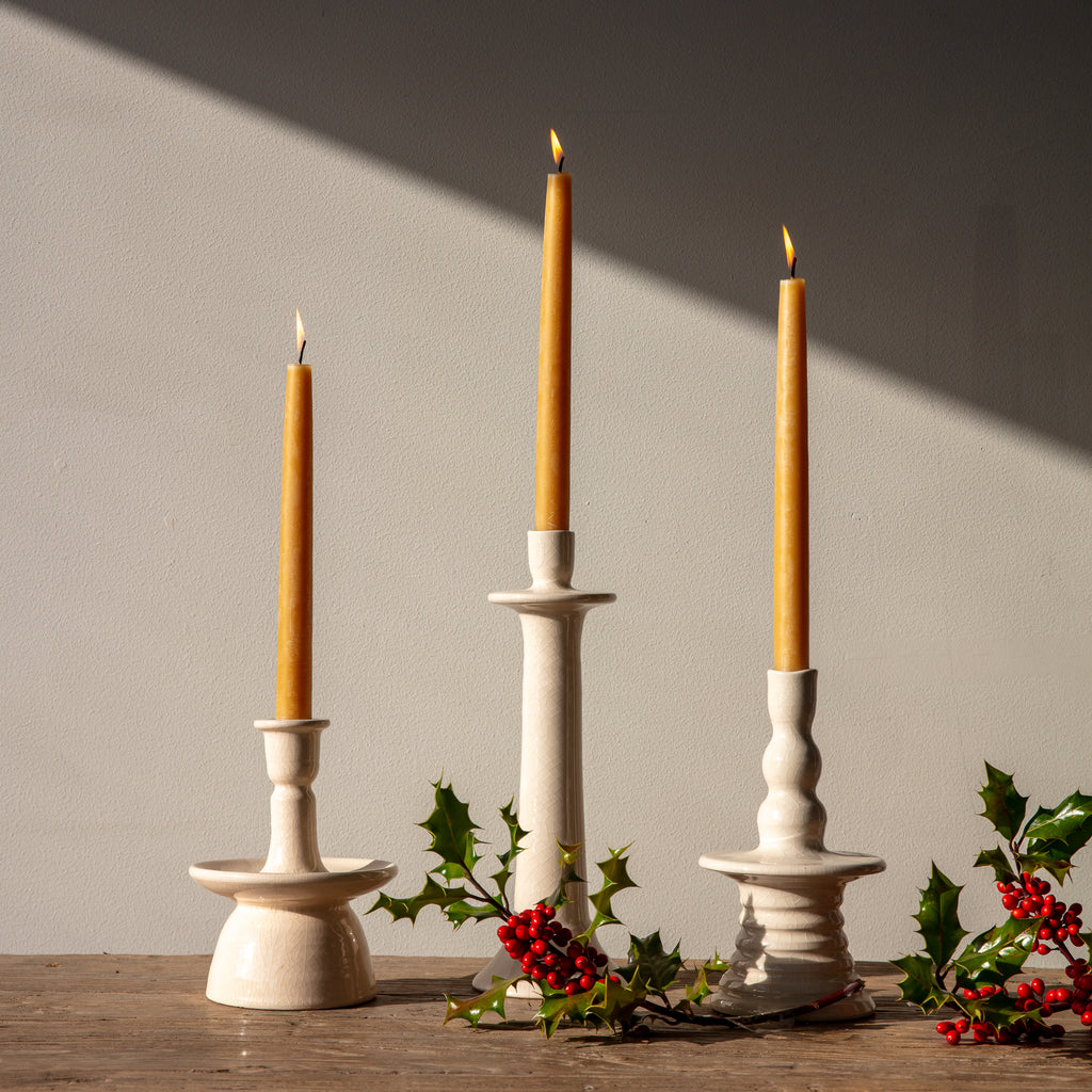 Quill Ceramic Candlestick - Large