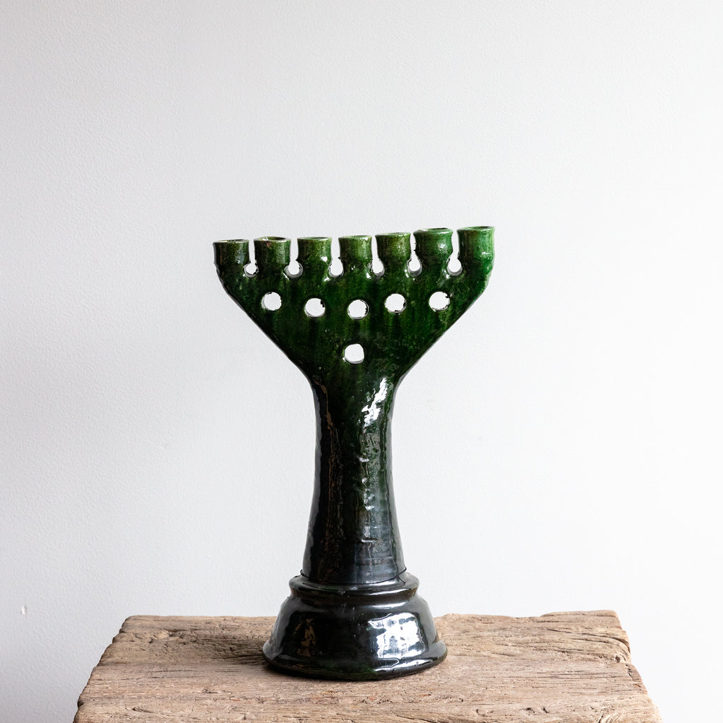 Moroccan Candle Stick - Sevi Green