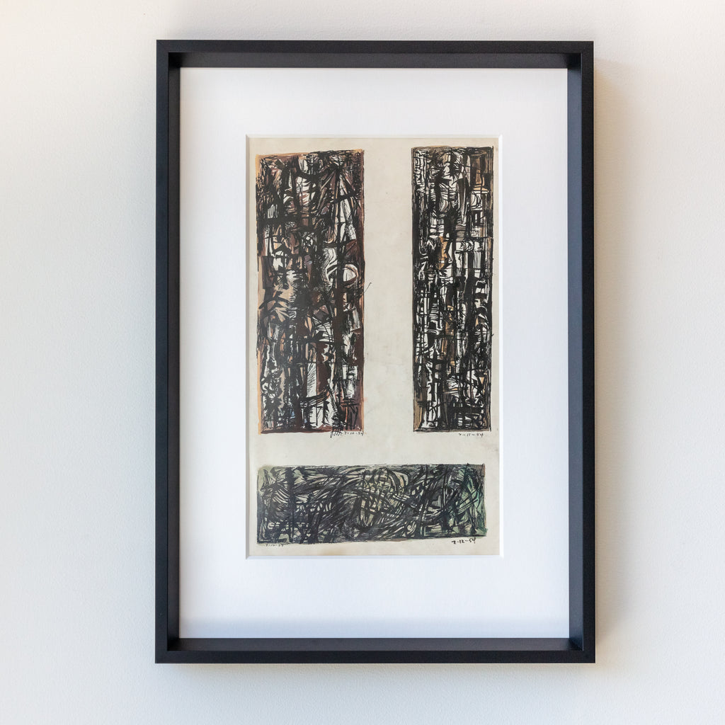 James Fitzgerald, Untitled (3 studies for Sculpture), 1954