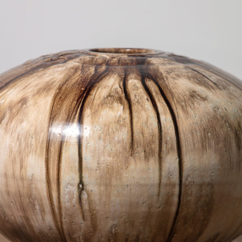 Round Drip Glaze Vase