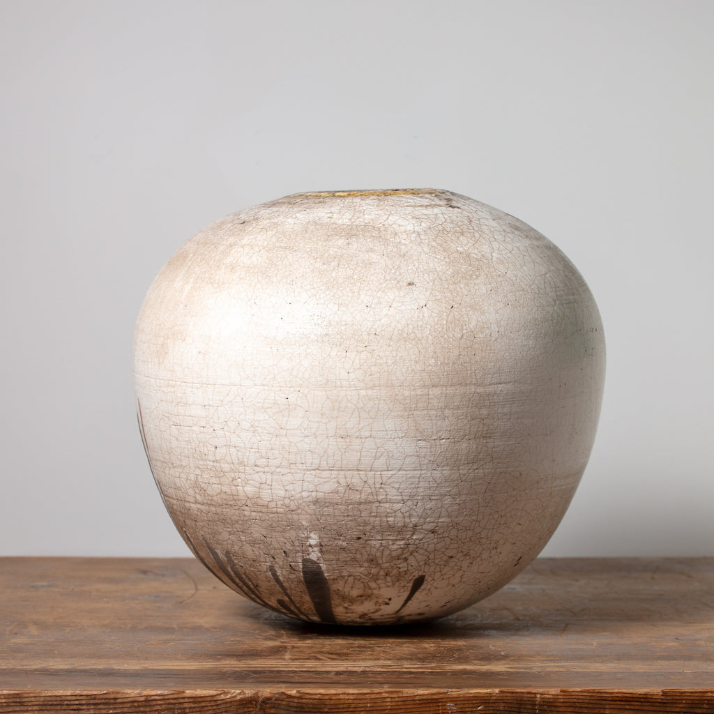 White Abstract Pattern Vase