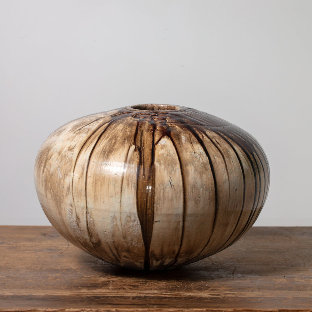 Round Drip Glaze Vase
