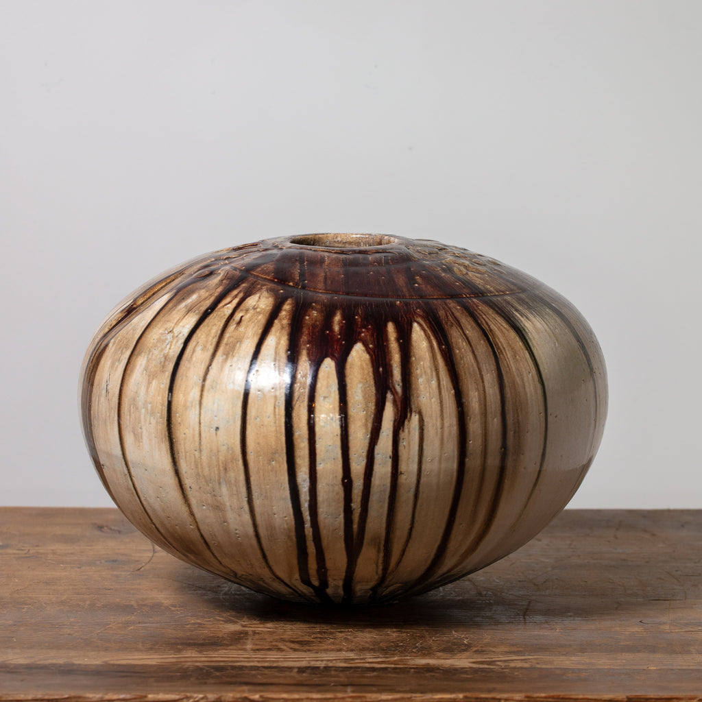 Round Drip Glaze Vase