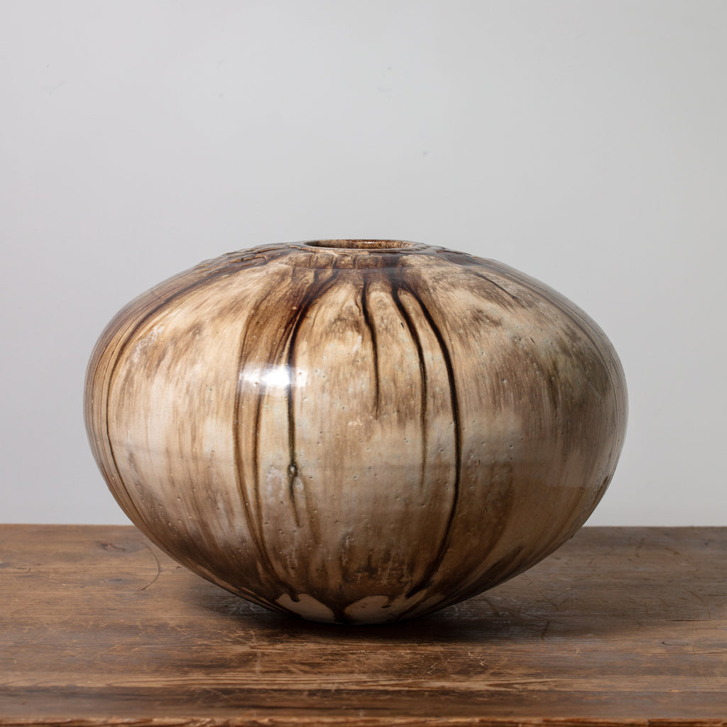 Round Drip Glaze Vase