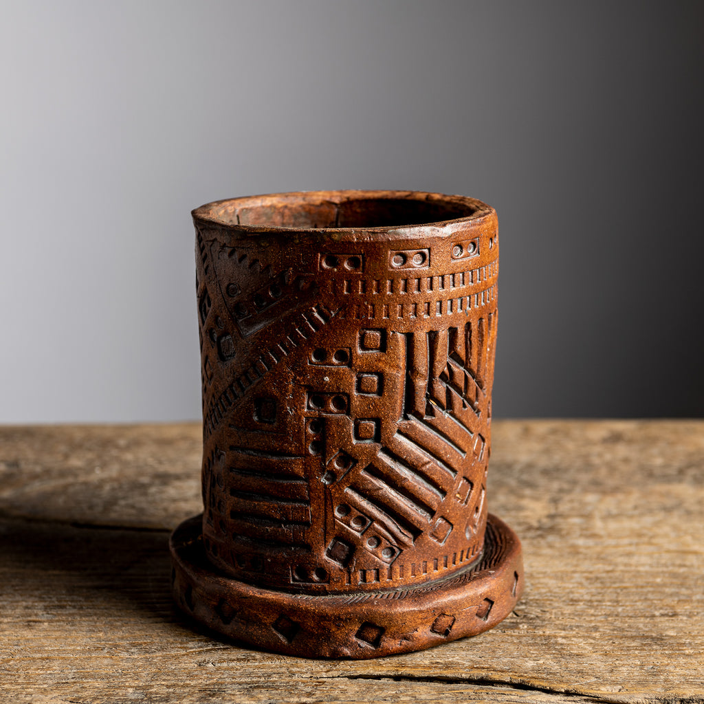 Studio Pottery sgraffito pot